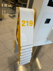 SERVİSE BAŞLAMA  MASA NO STANDI 