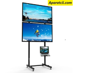 27" 49" 55" Seyyar Sehpalı Sunum Standı 2li Sistem LCD Askı Aparatı