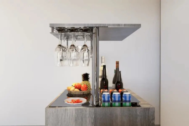 Elektrikli Tezgah İçi 550 mm Saklı dolap Asansörü, Otomatik Ayarlı Gömme Lift