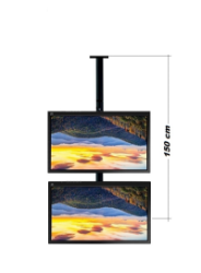 27" 43" 50" 55" Uyumlu, LCD Çift Bağlantılı Tavan Askı Aparatı 150 cm