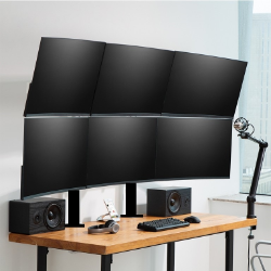 2 x 3 19" 24" 27" Monitör Destekli Masa Tipi LCD Monitör ve TV Kolu