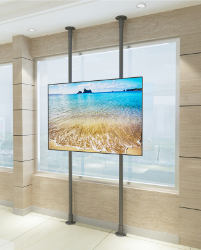 46" 50" 55" 60" 65" 75" 85" 96" Yüksek Portre LCD Yerden Zemine 2li Sütun Tavan Askı Aparatı 