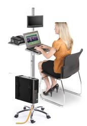Mobil Ergotron Neo Flex PC Laptop ve Yazıcılı Komple Sistem