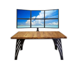 6 x 13 21" Monitör Destekli Masa Tipi LCD Monitör ve TV Kolu