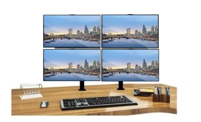 19"-33" Monitör Destekli Masaüstü Tipi LCD Monitör ve TV Kolu	