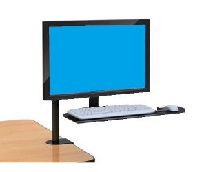 13" 27" Monitör Destekli Masaüstü Tipi Klavye LCD Monitör ve TV Kolu