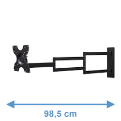 17"- 43" Hareketli ve Katlanabilir 3 Katlı Duvar Tipi, TV Askı Aparatı